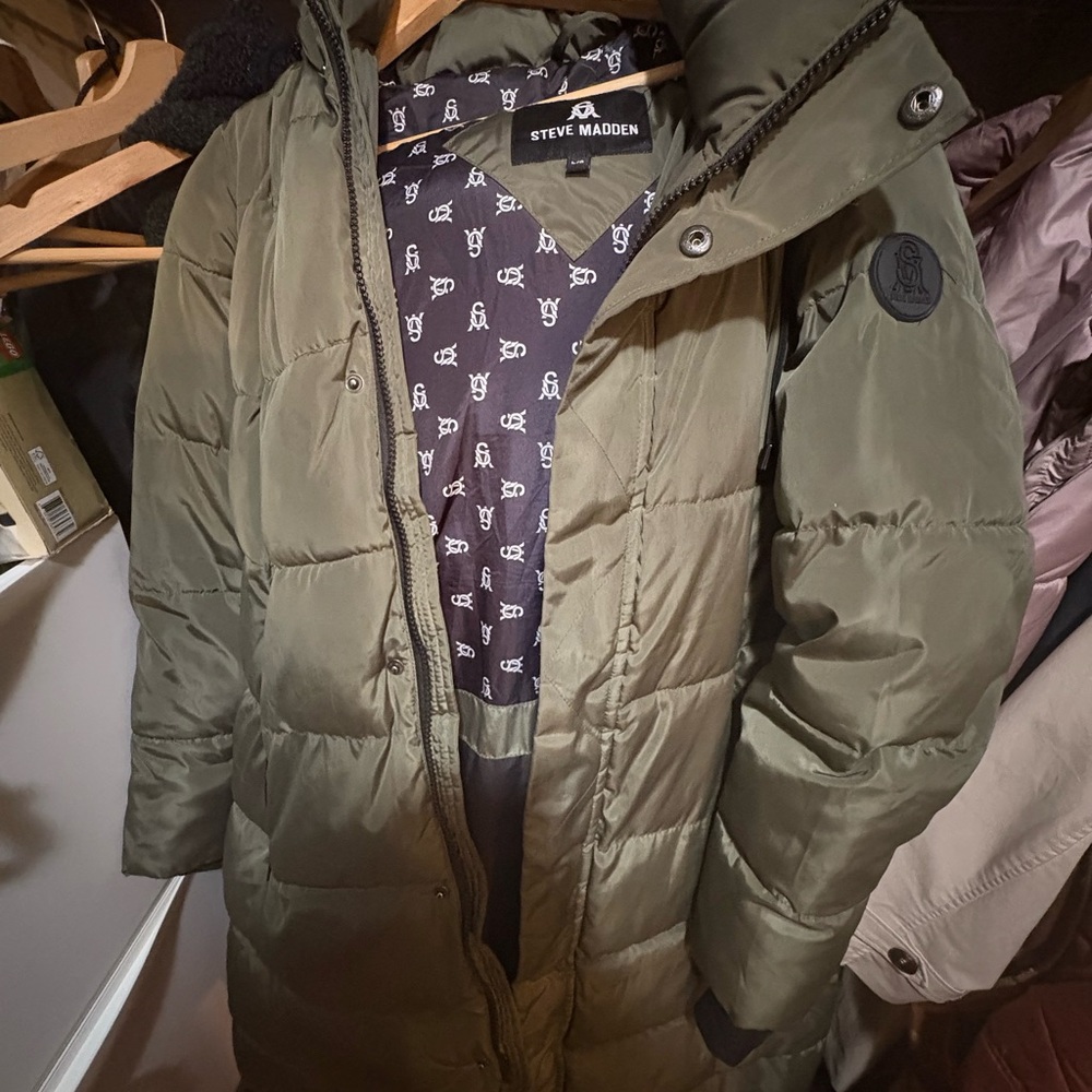 Steve Madden Green Puffer Coat